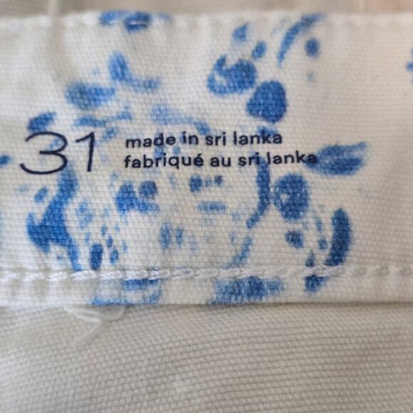 PILCRO By Anthropologie High Rise Painter Button Fly Paisley Womens Pants 31 - Picture 6 of 7